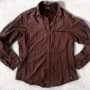 REI Brown Sahara Long Sleeve Hiking Shirt 3X